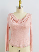 Load image into Gallery viewer, mannequin display a beaded vintage pink top with sequins
