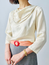 Load image into Gallery viewer, Vintage 1940s silk satin blouse
