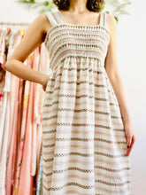 Load image into Gallery viewer, Vintage pastel embroidered babydoll dress
