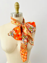 Load image into Gallery viewer, Vintage orange floral scarf
