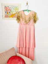 Load image into Gallery viewer, Antique 1910s Edwardian Pink Silk Dress with Lamé Lace
