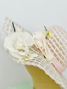 Vintage pastel pink millinery sun hat