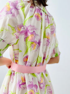 Vintage 1960s pastel floral lingerie dress
