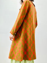 Load image into Gallery viewer, Vintage 1950s orange plaid dress coat
