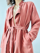 Load image into Gallery viewer, Dark mauve pink trench coat
