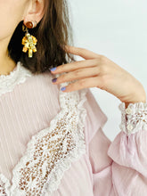 Load image into Gallery viewer, Vintage 1930s pink silk lace blouse
