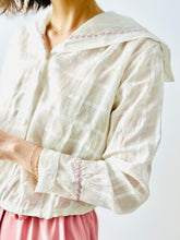 Load image into Gallery viewer, Antique Edwardian Sailor Style Cotton Top
