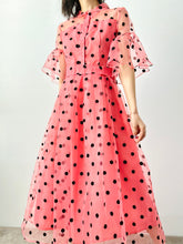 Load image into Gallery viewer, Vintage polka dot organza dress
