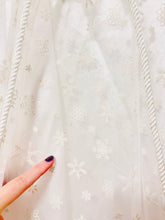 Load image into Gallery viewer, Vintage 1960s snowflakes print dress with feather sleeves
