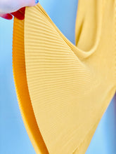 Load image into Gallery viewer, Mustard color mushroom pleated wide leg pants
