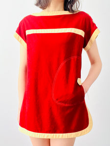 Vintage 1960s red mod dress