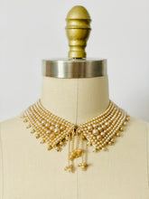 Load image into Gallery viewer, Vintage beaded faux pearls collar necklace
