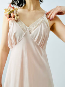 Vintage pastel pink lingerie slip