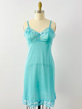 Load image into Gallery viewer, Vintage 1950s blue lingerie slip
