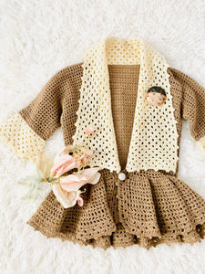 Vintage 1930s Knitted Cardigan Crochet Jacket
