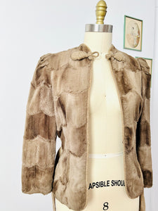 Vintage 1940s plush velvet jacket