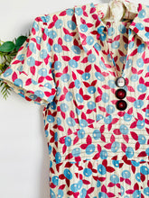 Load image into Gallery viewer, 1930s Berry Print Novelty Print Dress w Celluloid Buttons

