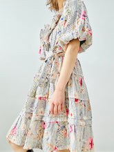 Load image into Gallery viewer, Pastel blue floral embroidered dress

