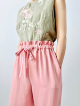 Load image into Gallery viewer, Pastel pink high waisted straigh leg pants
