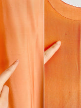 Load image into Gallery viewer, 1920s Peach Silk Lingerie Slip Scalloped Edge
