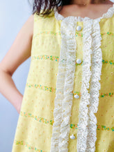 Load image into Gallery viewer, Vintage 1960s yellow lace dress
