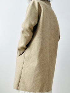 Blazer style wool coat