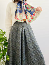 Load image into Gallery viewer, Vintage 1970s Plaid High Waisted A Line Skirt
