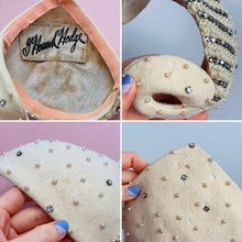 Load image into Gallery viewer, Vintage 1950s &quot;G Howard Hodge&quot; beaded rhinestone fascinator
