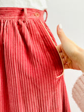 Load image into Gallery viewer, Vintage 1970s raspberry pink corduroy skirt with pockets
