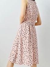 Load image into Gallery viewer, Vintage polka dot pink dress
