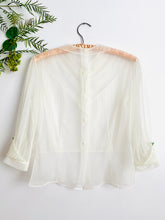 Load image into Gallery viewer, Vintage 1940s semi sheer pleated top
