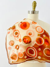 Load image into Gallery viewer, Vintage 1960s Mod style circles print scarf
