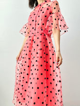 Load image into Gallery viewer, Vintage polka dot organza dress
