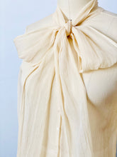 Load image into Gallery viewer, Vintage 1930s cream color silk chiffon blouse
