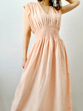 Load image into Gallery viewer, Vintage pink smocked lingerie dress
