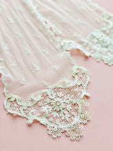 Load image into Gallery viewer, Antique victorian tulle lace scarf art nouveau design

