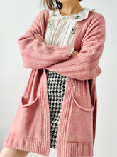 Load image into Gallery viewer, Raspberry pink duster cardigan
