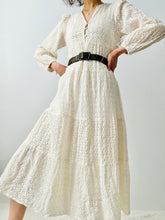Load image into Gallery viewer, Vintage white eyelet maxi dress
