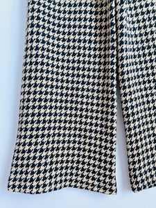 Vintage houndstooth high waisted wide leg pants