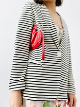 Load image into Gallery viewer, Parisian style striped blazer
