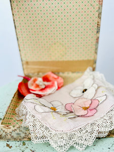 Vintage French floral trinket box
