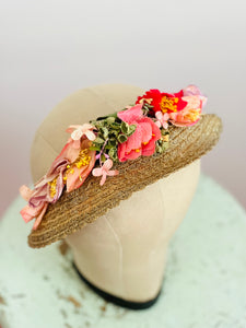 Vintage 1930s pink fascinator