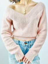 Load image into Gallery viewer, Pastel Pink V Neck Sweater
