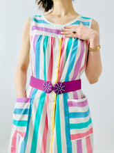 Load image into Gallery viewer, Vintage 1960s pastel stripes dress
