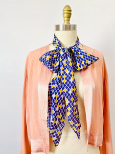 Vintage novelty print silk scarf