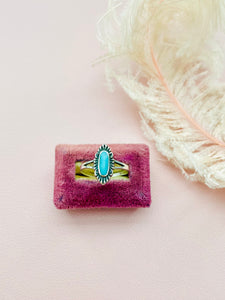Vintage 925 silver turquoise ring