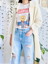 Load image into Gallery viewer, Vintage 1960s white sweater duster
