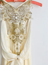 Load image into Gallery viewer, Amazing designer silk gown rhinestone beaded wedding dress Anna Campbell dress
