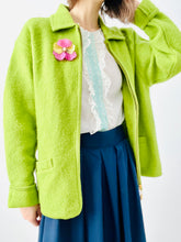 Load image into Gallery viewer, Vintage forest green wool jacket
