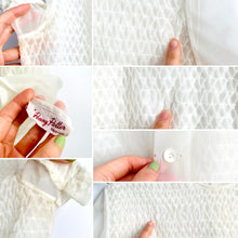 Load image into Gallery viewer, Vintage 1940s white semi sheer ruched top
